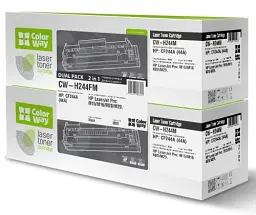 Картридж HP 44A (CF244A), Black, M15/M28, 1000 стор, ColorWay, Dual Pack (CW-H244FM)