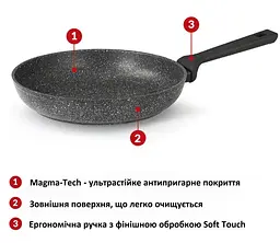 Сковорода Flonal Pietra Lavica 24 см (PLIPP2480) - мініатюра 3