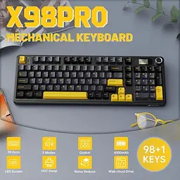 Клавіатура Attack Shark X98 Pro RGB Linear Blueberry Switch Star Black (AS-6972792470498-SB-UA) [166775] - мініатюра 4