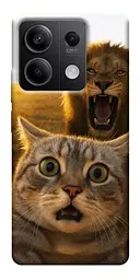 Чохол Demsky Shocked cat and lion для Xiaomi Redmi Note 13 5G