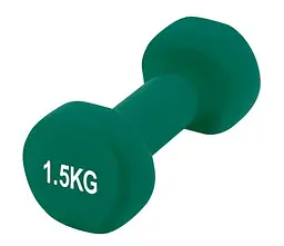Гантель вінілова PowerPlay 4125 Achilles 2*1,5 кг Зелені 2 шт (PP_4125_1,5kg_2in) - мініатюра 3