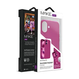 Чохол MAKE Apple iPhone 16 Silicone Magnet Pro Fuchsia - мініатюра 2