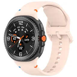 Силіконовий ремінець на смарт годинник Samsung Galaxy Watch 8 40mm/8 Classic 46mm/8 44mm, Silicone, light pink, зі зручною застібкою, на фітнес браслет, ArmorStandart (ARM86874)
