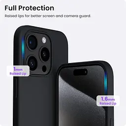 Чохол ORNARTO, сумісний з iPhone 15 Pro 6,1 дюйма, 3-шаровий рідкий силікон з повним покриттям - мініатюра 4