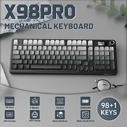 Ігрова клавіатура ATTACK SHARK X98 PRO , Чорний - мініатюра 2