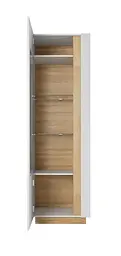 Вітрина висока Perfect Home Арко / Arco 1-дверна 1D1W/60 Білий глянець/дуб грандсон (PFH-091029) - мініатюра 2
