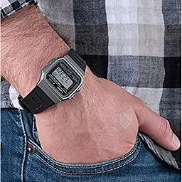 Кварцевий чоловічий годинник Casio оригінал Японія Collection F-91WM-1BEF - мініатюра 4