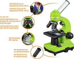 Мікроскоп Bresser Junior Biolux SEL 40x-1600x Green з адаптером для смартфона (8855600B4K000) - мініатюра 8
