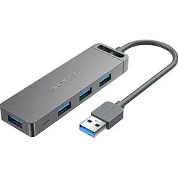Концентратор Vention USB 3.0 to 4xUSB 3.0 Hub With Power Supply 0.15m black (CHLBB) - мініатюра 2