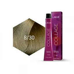 Перманентна фарба для волосся Lakme Collage Creme Hair Color відтінок 8/30 (золотий світлий блондин) 60 мл - мініатюра 2