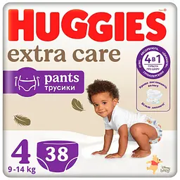 Подгузники-трусики Huggies Extra Care 4 (9-14 кг) 38 шт.