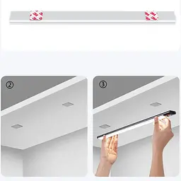Сенсорний світильник LED з датчиком руху MZ-L1803 (35*11,5*200mm) Black - мініатюра 4