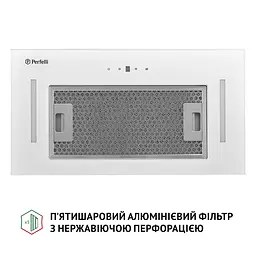Витяжка повновбудована PERFELLI BIS 5684 WH 1000 LED - мініатюра 4