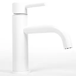 Змішувач для умивальника Rea Lungo низький white REA-B4401, Білий - мініатюра 6