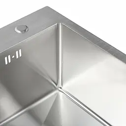 Кухонна мийка 50x50 нержавійка Platinum Handmade (сифон круглий, 3,0/0,8), Нержавіюча сталь - мініатюра 6