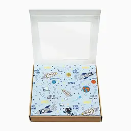 Пелюшки фланелеві Cosas Blue Space 80х100 см, блакитні - мініатюра 2