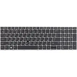 Клавіатура для ноутбука HP Zbook 15 G5 чорна, без фрейму, підсвітка