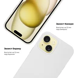 Силиконовый противоударный чехол-накладка для Apple iPhone 15 Plus, панель с защитой всего корпуса, софт-тач, lavender, ArmorStandart (ARM69849) - мініатюра 3