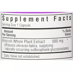 Екстракт брокколі Bluebonnet Nutrition Broccoli Active 500 мг 60 вегетаріанських капсул - мініатюра 2