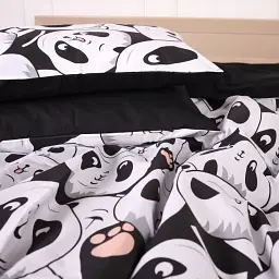 Підковдра MirSon Ranforce Elite 17-4850 Panda 110 x 140 см чорно-біла (2200009585005) - мініатюра 4
