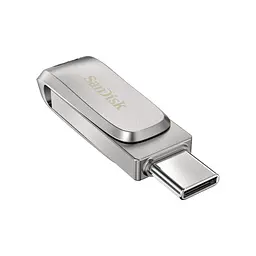 Накопичувач 256GB USB 3.1 Type-A + Type-C Dual Drive Luxe Срібний SanDisk teh0013418 - мініатюра 5