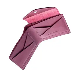 Шкіряне портмоне рожеве GRANDE PELLE 11.5х9х1.5 см acs0032099 - мініатюра 3