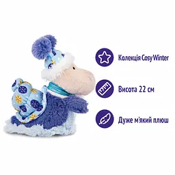 М'яка плюшева іграшка Зимовий Равлик Сілле NICI Cosy Winter Sille Snail 22 см блакитна (SKU-268) - мініатюра 2