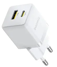 Зарядний пристрій Baseus Palm Fast Charger Type-C+USB 20W white (P10111608213-00)