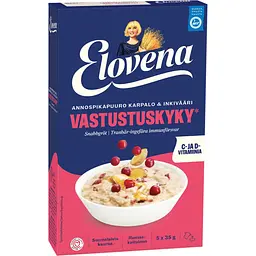 Каша швидкого приготування Elovena журавлина та імбир 210 г (35 г х 6 шт.)