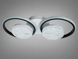 Стильна LED-люстра Diasha 2561WH+BK DIMMER 58W, 3190 lm, 52×25 см з пультом - мініатюра 5
