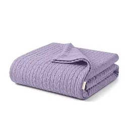 Плед-покривало Cosas Knitted Braid Lavander косичка 200х220 см (Blanket_26Lavander_KnittedBraid_200x220)