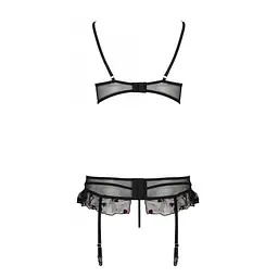 Сексуальний комплект із поясом для панчох Passion LOVELIA Set black L/XL - мініатюра 6