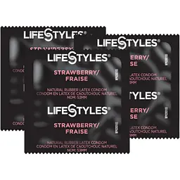 Презервативи LifeStyles Strawberry ароматизовані 6 шт. (ROZ6501053473) - мініатюра 2