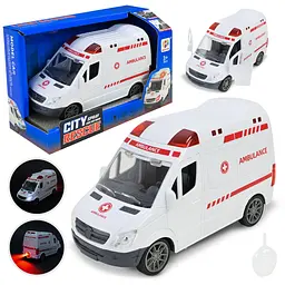 Іграшкова модель автомобіля швидкої допомоги City Spray Rescue зі звуком, світлом та ефектом пари (BJ316A)