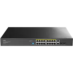 Комутатор Cudy GS1018PS2, 16-Port Gigabit PoE+ Switch with 2 Uplink Gigabit Ports and 2 Gigabit SFP - мініатюра 3