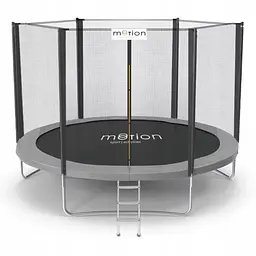 Батут Jumi Motion Sport Line 10ft (305см) з зовнішньою сіткою сірий