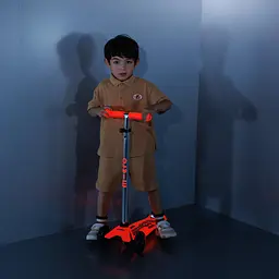 Самокат MICRO серії "Maxi Deluxe Glow LED" – ЧЕРВОНА АУРА (до 50 kg, 3-х колісний, світло) Micro MMD368 - мініатюра 11
