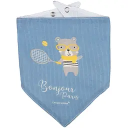 Слинявчик мусліновий Canpol babies Bonjour Paris, блакитний, 2 шт. (26/900_blu) - мініатюра 2