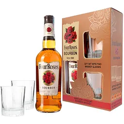 Уцінка. Віскі Four Roses Kentucky Straight Bourbon Whiskey, 40%, 0,7 л + 2 склянки (29907) 