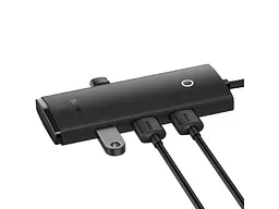 Мультипортовий адаптер BASEUS Lite Series 4-Port Type-C HUB 1m Black (WKQX030401) - мініатюра 3