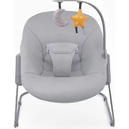 Шезлонг-гойдалка Kinderkraft Calmee сірий (00-00305093) - мініатюра 2