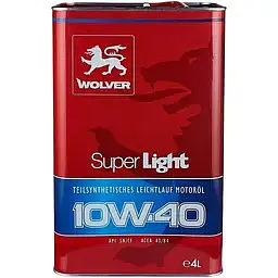 Автомобільна моторна олива WOLVER Super Light 10W-40 4л - мініатюра 2