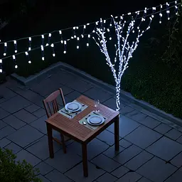 Гірлянда Нитка вулична 300 LED 30 м на сонячній батареї чорна, білий GarlandoPro SB300L30MBW - мініатюра 19