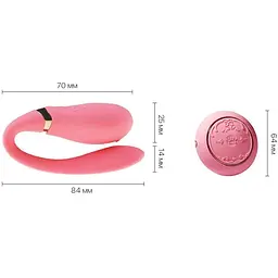 Смарт-вібратор для пар Zalo Fanfan set Rouge Pink пульт ДУ - мініатюра 3