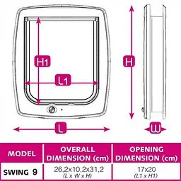 Врезна двері Ferplast SWING 9 - мініатюра 2