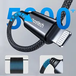 Кабель AUX Lightning - TRS Audio 3.5мм M/M 2м Choetech - мініатюра 4