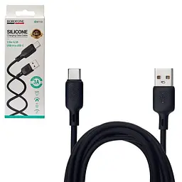 Кабель BOROFONE BX113BK, USB - Type-C 3А, 2m, Black (швидка зарядка/передача даних)