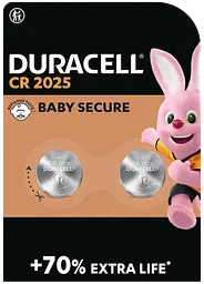 Спеціальна літієва батарейка типу «таблетка» Duracell 2025 3V, (DL2025/CR2025), 2 шт. (6409618) - мініатюра 6