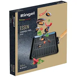 Сковорода-гриль Ringel Essen чавунна з ручкою 28 см (RG-2308-28*28) - мініатюра 5