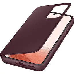 Оригінальний чохол-книжка Samsung для Galaxy S22 Plus S-View Flip Cover Smart Burgundy - мініатюра 6